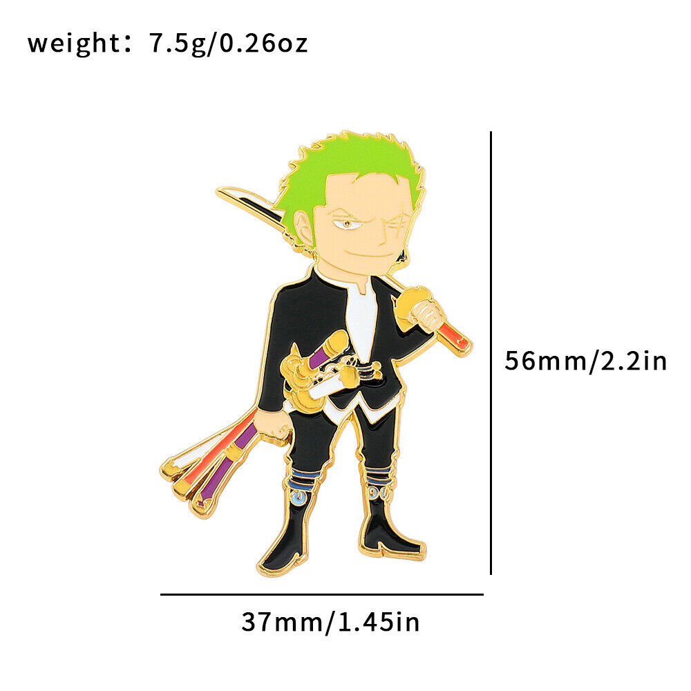 ONE PIECE / Roronoa Zoro Limited Metal Enamel Pin Badge Anime collection  Gift