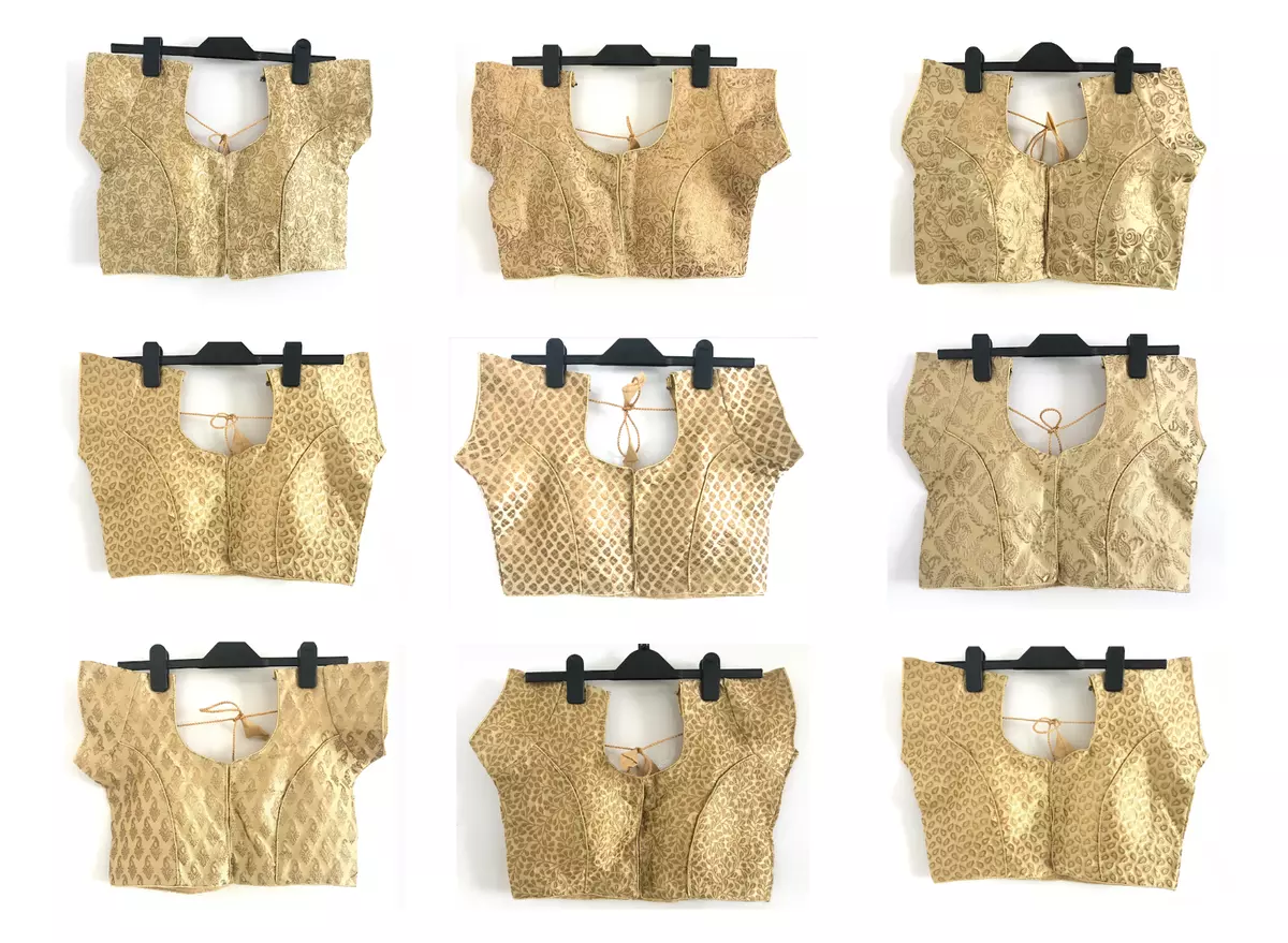 Gold choli top sale