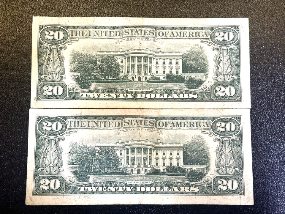 1977 Series $20 Twenty Dollar Bills Lot Of 2 - Image 2 of 2