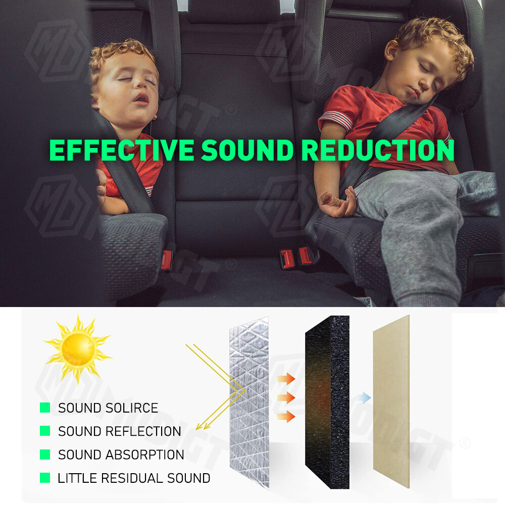 120"×40" Sound Deadener Noise Proof Car Van Insulation Heat Shield Self-Adhesive