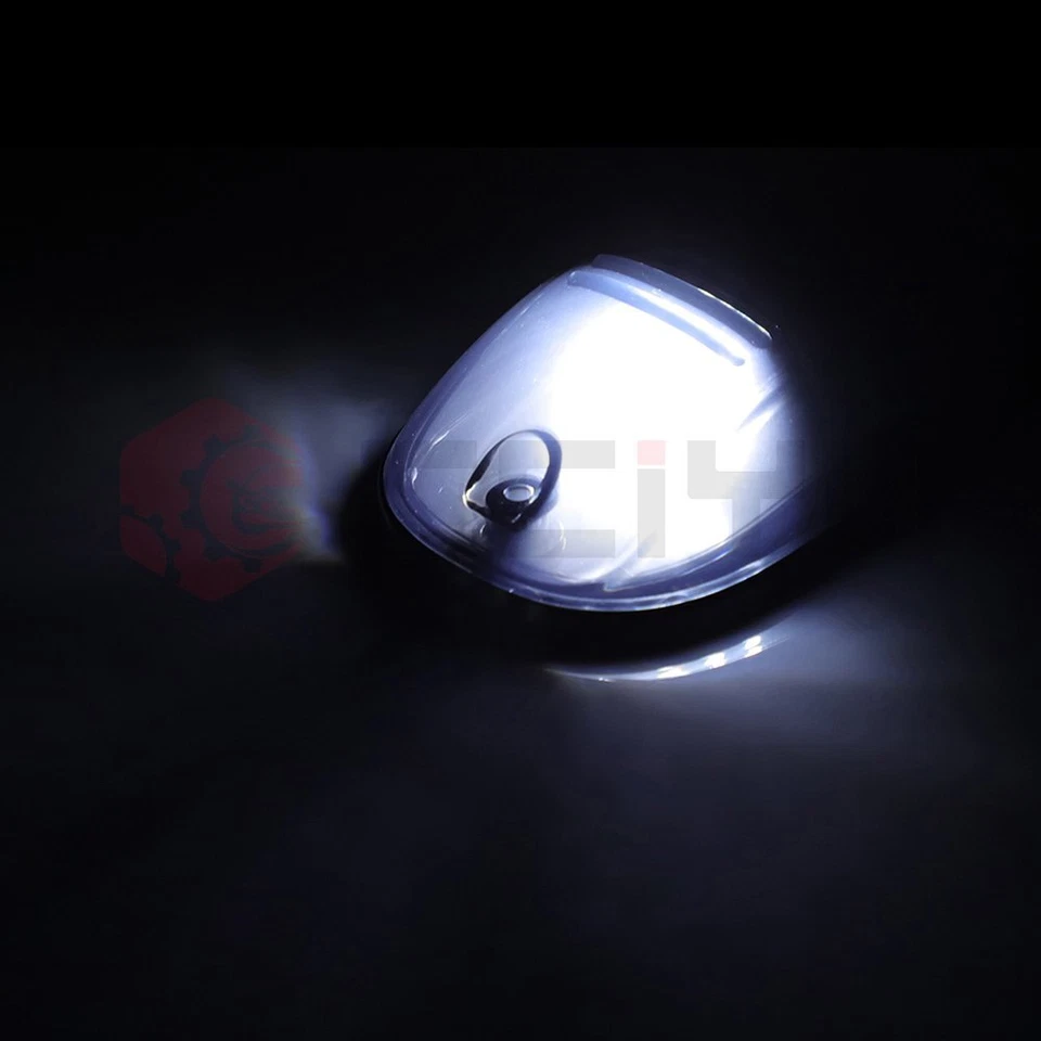 10pcs 12V LED Smoke Lens White Lamp Cab Marker Roof Light + Wiring For Dodge Ram - Image 3 of 4