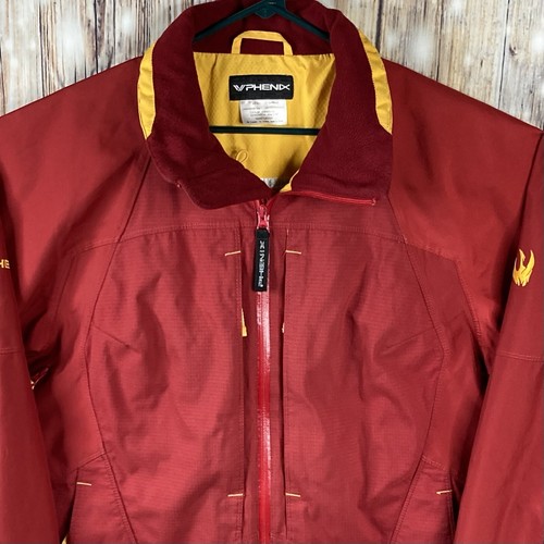 PHENIX Herren Ski Snowboard Jacke rot Nylon durchgehender Reißverschluss Herren Medium Mantel SCHÖN - Bild 2 von 24