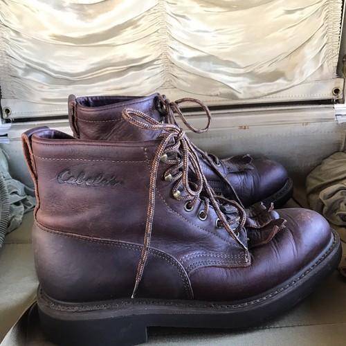 Brown Leather Kiltie Work Boots | eBay