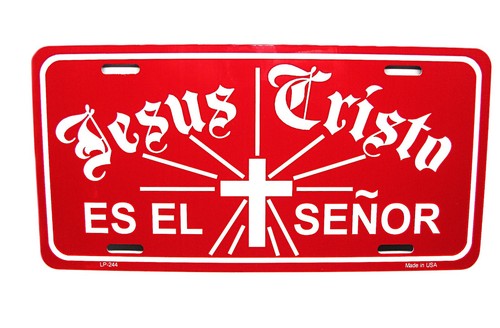 JESUS CHRIST SPANISH JESUCRISTO ES EL SENOR Metal Novelty Car license Plate tag - Picture 16 of 18