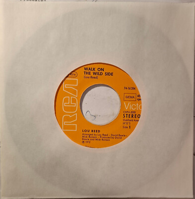 Lou Reed Walk On The Wild Side Vinyl Single