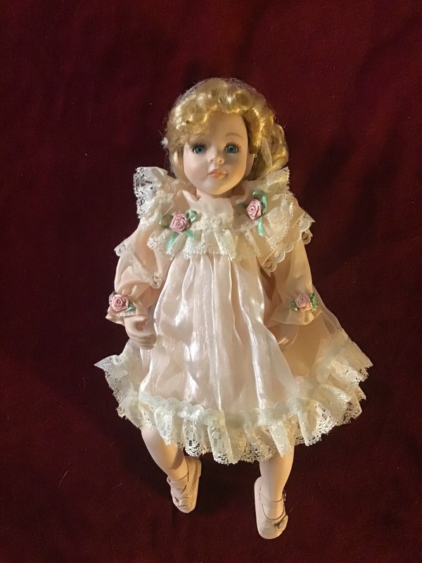 Porcelain 12” Baby Doll With Cloth Body, New