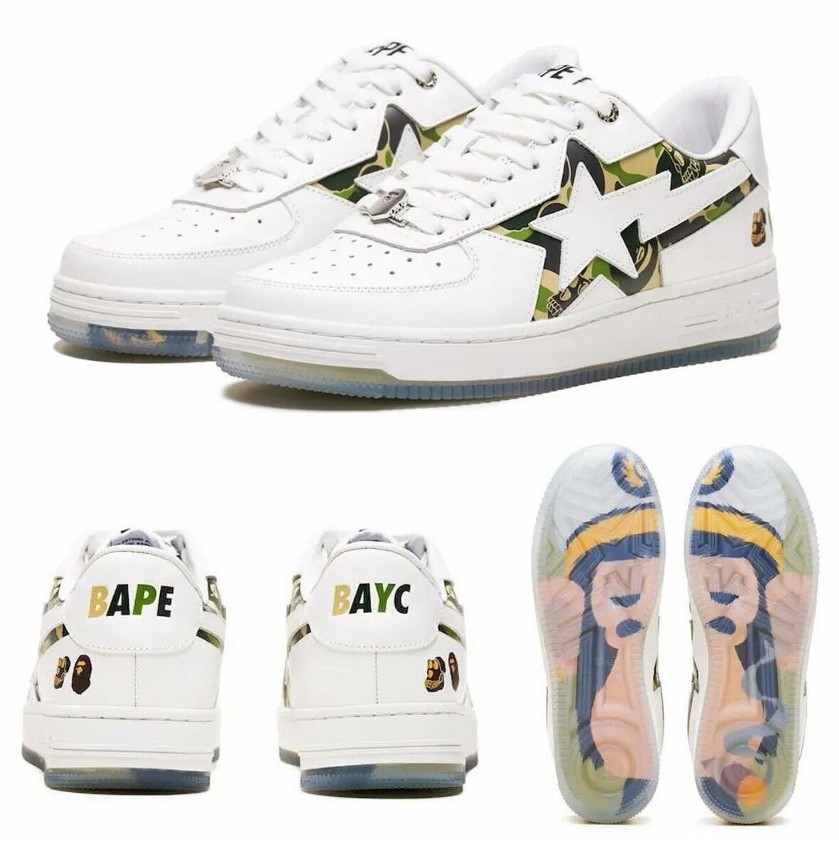 BAYC x Bape: BAPE STA #2 Shoes SIZE 6 LIMITED of 1000 Bored BAYC x Bape: BAPE STA #2 Shoes SIZE 6 LIMITED of 1000 Bored