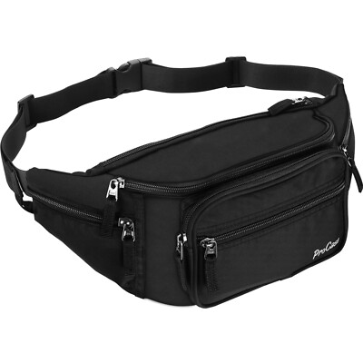 ProCase  Bauchtasche: 6 Taschen Hüfttasche für Reisen & Sport