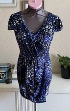 Mark. Womens Short Sleeve 100% Viscose Stretch Knit Waterfall Front Dress Small
