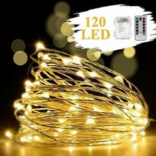 String Lights Battery Operated Waterproof Fairy Lights Portable, 39ft 120 Led Co