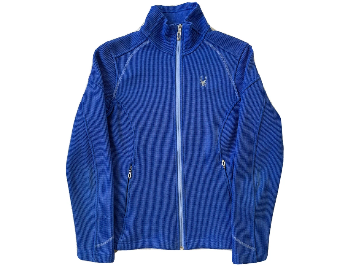 Womens Spyder Core Sweater Blue Full Zip Size Medium eBay