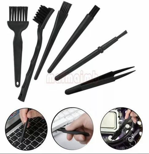 6 pièces kit brosse de nettoyage clavier nettoyant brosse d'ordinateur antistatique pour ordinateur portable - Photo 7/12