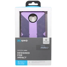 Speck Presidio Grip Series Slim Rugged Case For Motorola Moto Z4 - Purple