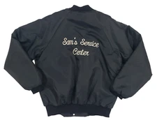 Hartwell Vintage Jacket Made in USA Embroidered “Sam’s Service Center” Black L