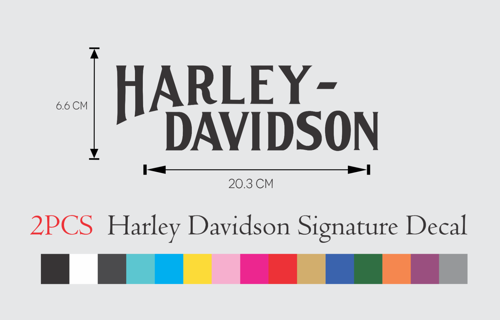 2 PCS Harley Davidson Logo Vinyl Decal Sticker 8 Inch SET eBay