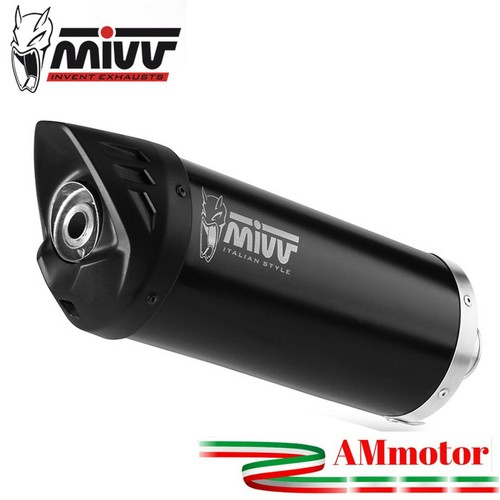 Mivv Yamaha X-Max 400 2021 Terminale Di Scarico Per Scooter Mover Inox Nero - Foto 3 di 4