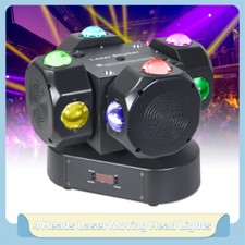 200W LED Moving Head Lights 4 Rotating Head DJ Stage Effect Beam Laser Lights