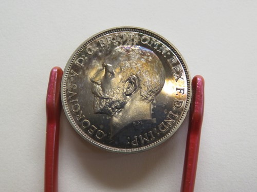 1911 Great Britain Proof One Florin Silver Coin GEM BU Wicked Toning - Picture 2 of 6