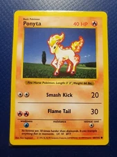 Pokémon TCG Ponyta Base Set 60/102 Regular Shadowless Common LP