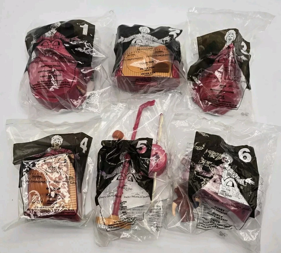 McDonalds 2002 Disney PETER PAN REGRESO A NEVERLAND Happy Meal Juguetes Juego Completo Foto 2 de 4