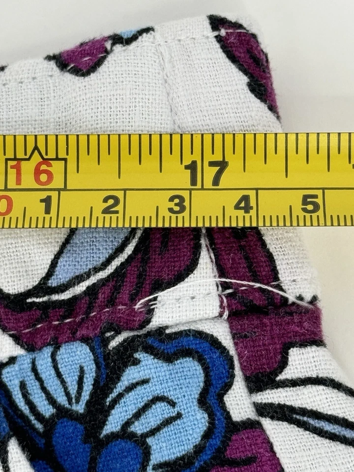 Pantalones Cortos Liz Claiborne Blanco Púrpura Azul Floral Lino/Rayón Talla 12 Nuevos con Etiquetas Org $44 Foto 4 de 4