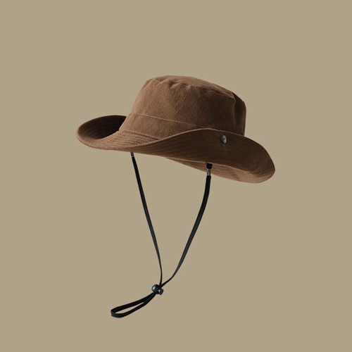 Unisex Wide Brim Sun Hat with Adjustable String Hiking Fishing Cap Outdoor - Picture 19 of 19