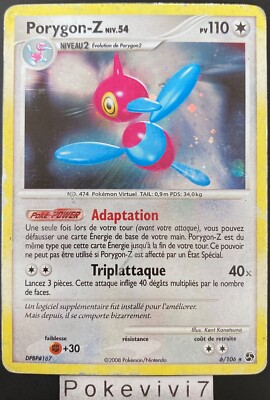 Pokemon Karte PORYGON-Z 6/106 HOLO Diamant und Perle D&P DE GEBRAUCHT