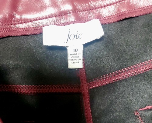Joie Limited Edition Ladies Pant Faux Leather Burgundy Size 10 NWT - Picture 10 of 11