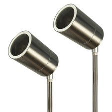 2 Pack Stainless Steel Outdoor Garden Ground Spike Light Adjustable ZLC0201