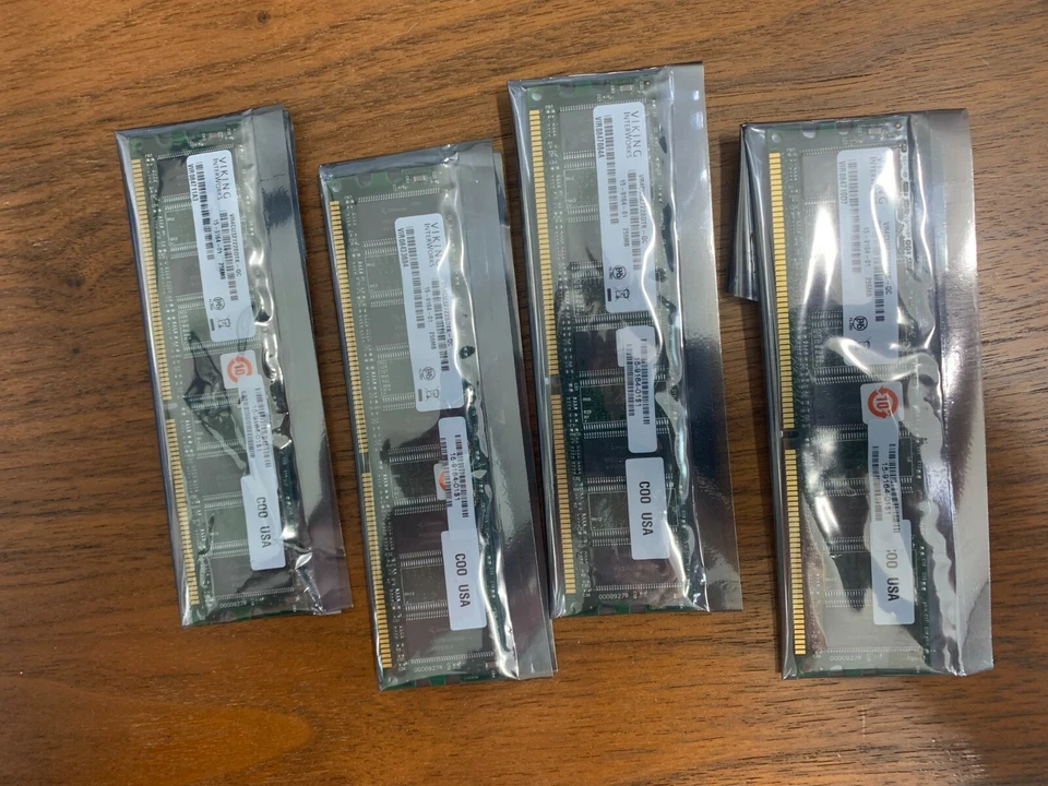 (Qty:4) VR4CU327228DTK-QC Viking 256MB PC2700 DDR-333 ECC for Cisco ASA5510/5520 - Image 3 of 4