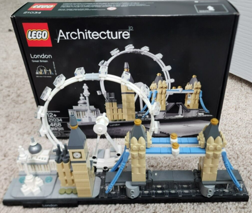 RETIRED LEGO ARCHITECTURE LONDON - SET #21034 - 468 Pieces w/Box & Booklet - Picture 1 of 1