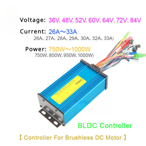 36V 48V 52 60V 72V 1000W Ebike Sine Wave Brushless Controller Scooter BLDC Motor - Picture 6 of 9