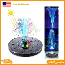 Solar Powered Fountain Water Pump Night Floating Pool Bird Bath Kit with 6 LED