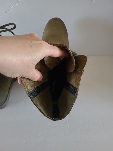 Sorel Joan of Arctic Wedge II WMS 10 Boot Green Leather Nubuck Hidden Wedge Lace - Picture 13 of 13