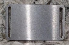 GRIP6 BELT BUCKLE - CLASSIC STYLE - RAW ALUMINIUM - 1.5 INCH WIDE