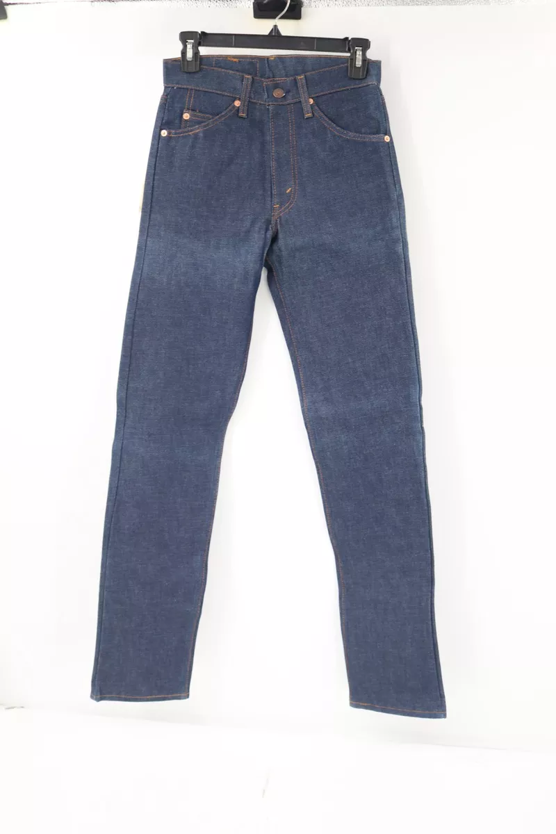 Vintage 1978 LEVIS Jeans Mens 27x34 70s Orange Tab 20505 0217 raw denim blue