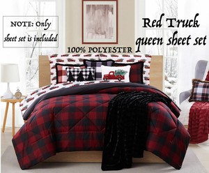 red truck comforter set