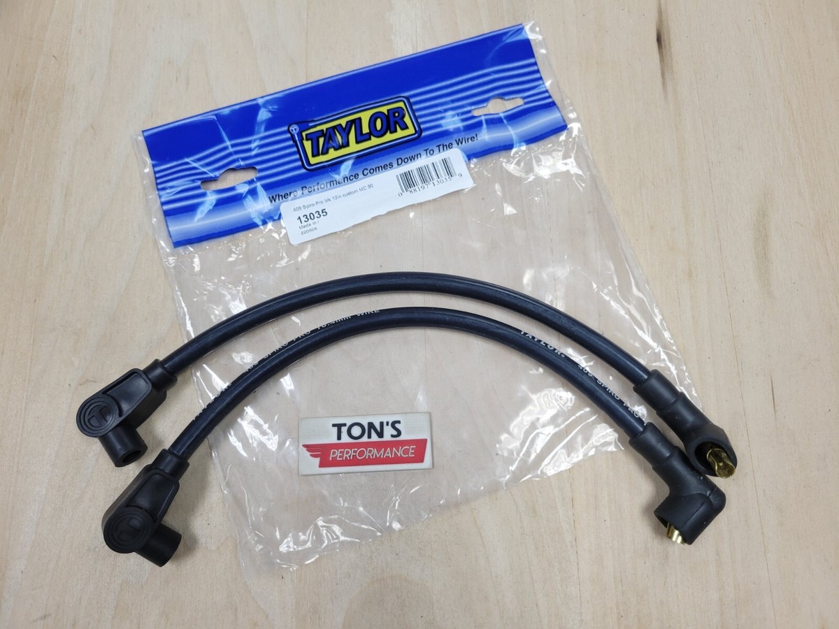 Taylor Spark Plug Wire Set 13035 409 10.4mm Black for Harley FXR