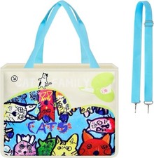SAIKA Stylish Canvas Tote Bag, Beach Bag for Women Men, Reusable Grocery Cloth