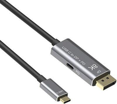 USB Type C to DP1.4 Cable 8K/4K With PD Charging for Thunderbolt3 MacBook Laptop