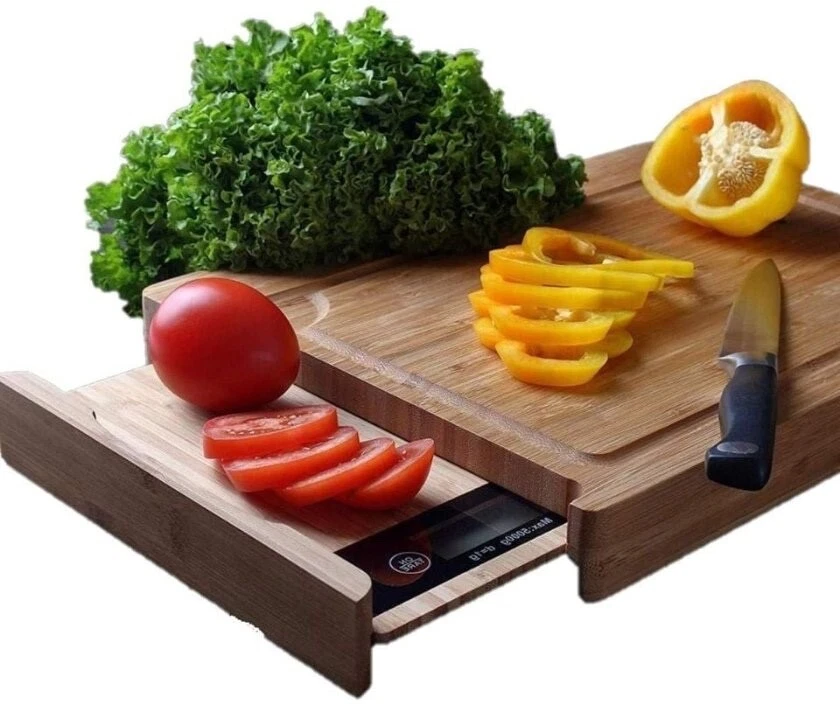 Cutting Board with Built in Food Scale - Bamboo with Digital Food Scale
Opens in a new window or tab