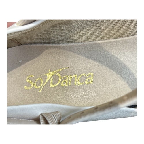 So Danca CH50 Ivory Character Leather Shoes Buckle Strap Heels Size 10 New - Picture 6 of 11