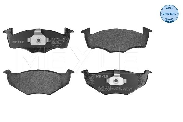 Plaquettes de frein Meyle 025 218 6617 pour stopper les sifflements OE 6N0 698 1