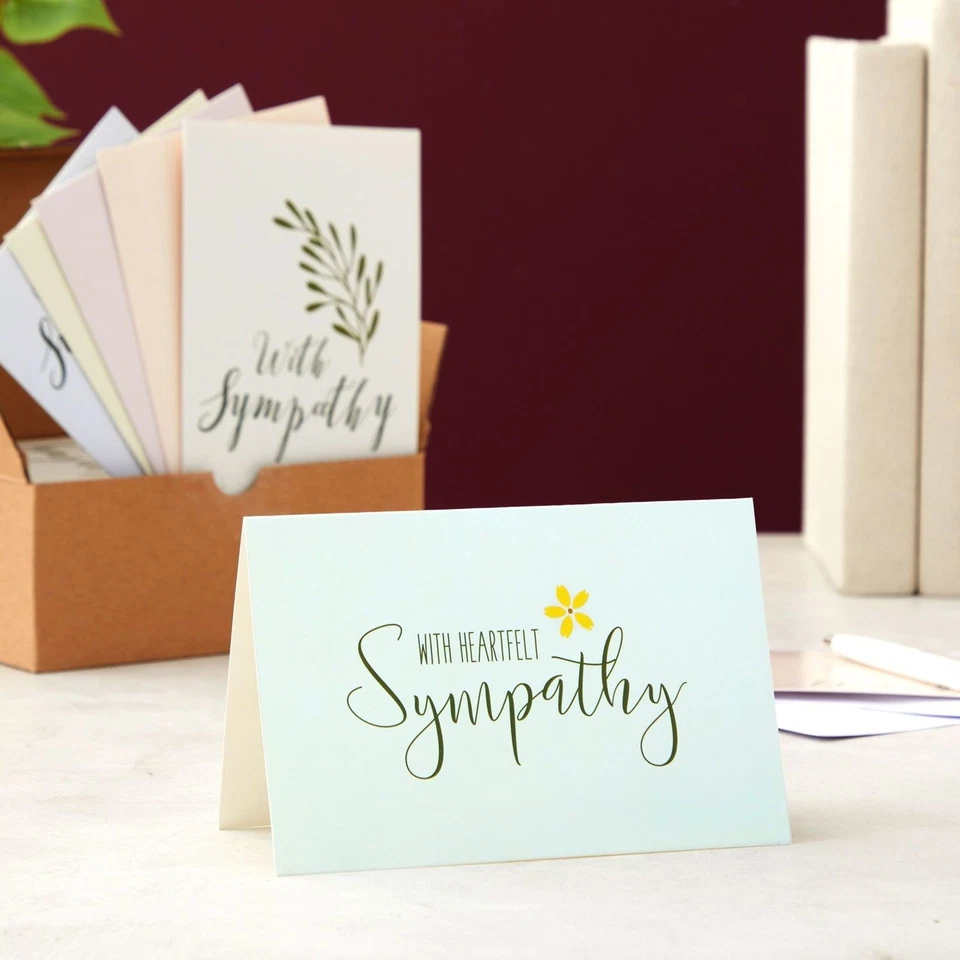 48 Pack Bulk Sympathy Cards with Envelopes Box Set, 6 Foliage Designs, 4 x 6 In - Image 3 of 4