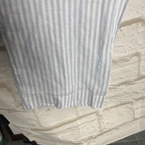 Tommy Bahama Pants Extra Large Blue 100% Linen Striped Drawstring size XL.#P5 - Picture 5 of 22