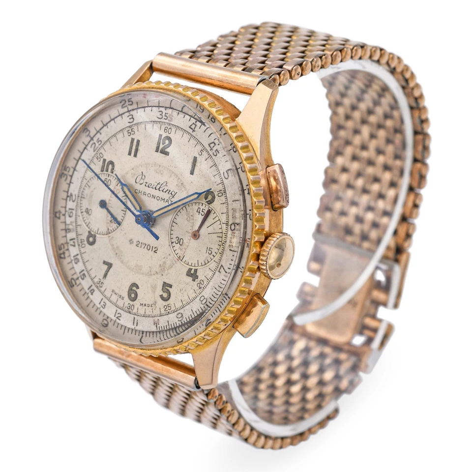 Vintage Breitling Chronomat 18k Yellow Gold Hand Wind Men's Watch Ref. 769 - Image 2 of 4