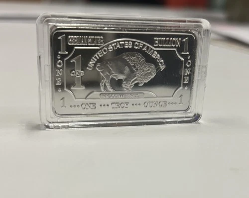 German Buffalo Design – .999 1 Troy Ounce German Silver Bar with Case