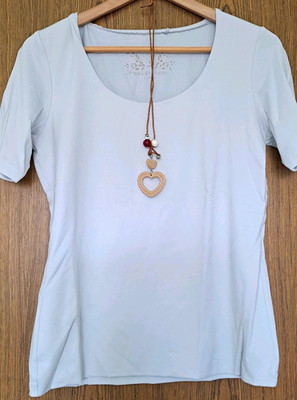 Selection by s.Oliver Damen T-Shirt Basic Kurzarm Rundhals Weiß Gr.40