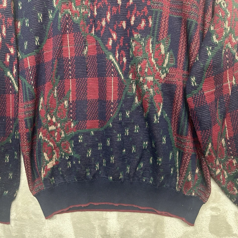 Vintage Chaps Ralph Lauren Sweater Mens Large Multicolored 90s Grandpa Retro USA - Image 3 of 4
