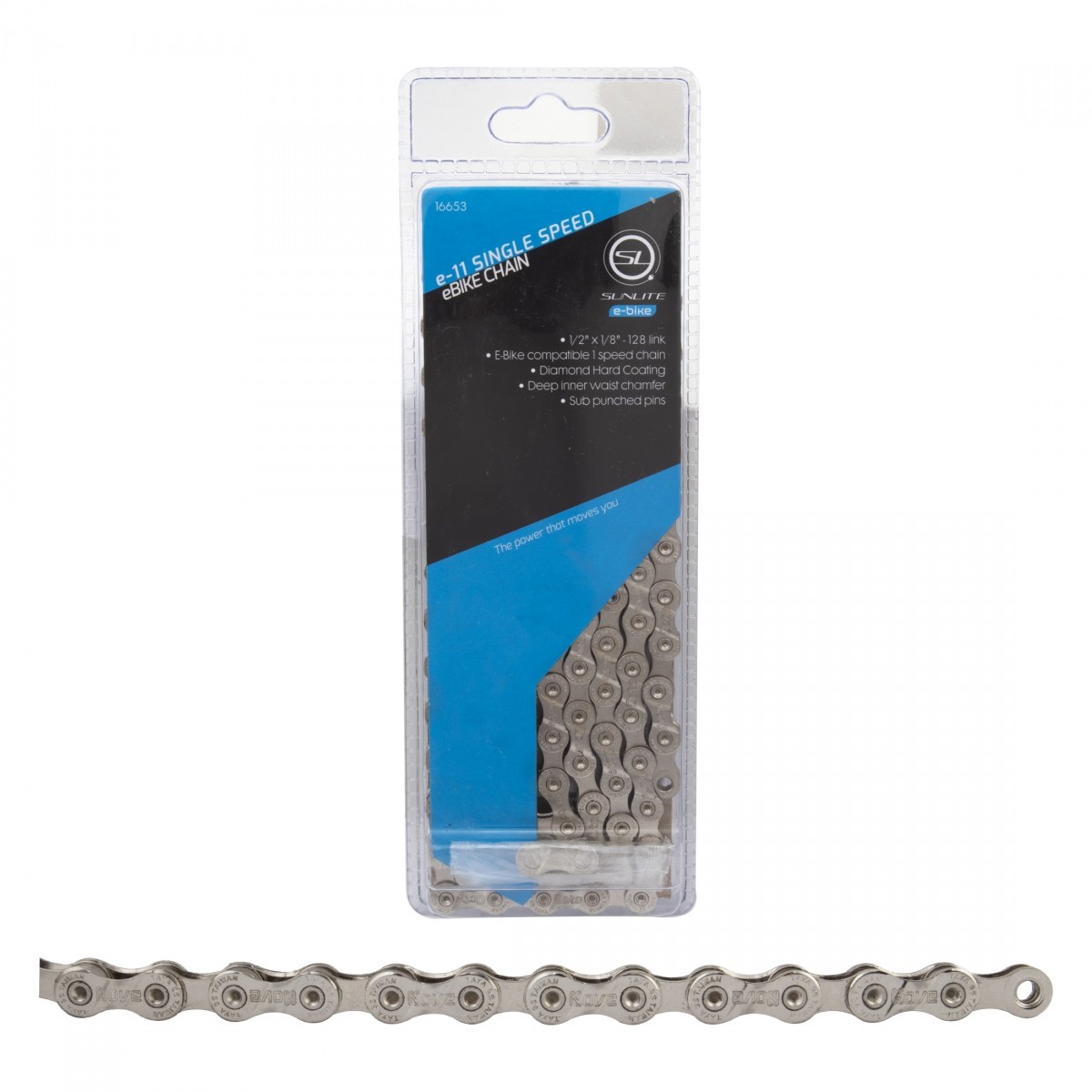 Sunlite E11 Single Speed E-Bike Chain 128 Links Diamond Hard Coating - High 8190₽